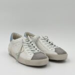 Sneakers Uomo Philippe Model  Paris Prsx in Pelle Avorio,Spoiler Azzurro e Linguetta in Camoscio art. PRLU WX52 - immagine 2