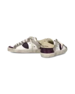 Sneakers Donna Philippe Model Paris Prsx In Pelle Bianca e Dettagli Viola e Cavallino art. PRLD XPA1 - immagine 3