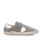 Sneakers Uomo Philippe Model Paris Prsx in Camoscio Grigio e Spoiler Bianco art. PRLU XS18