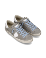 Sneakers Uomo Philippe Model Paris Prsx in Camoscio Grigio e Spoiler Bianco art. PRLU XS18 - immagine 2