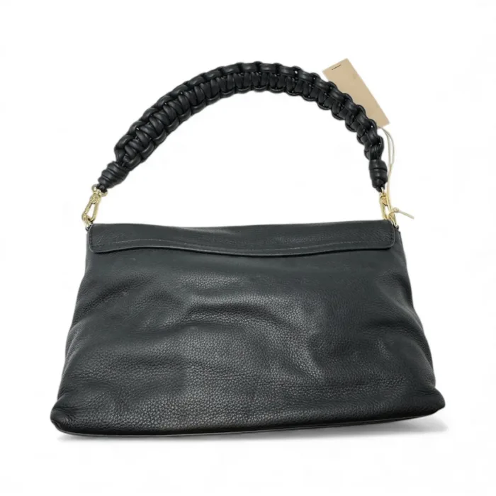Borsa Abro Shoulder Bag KAIA small in pelle Nera con Tracolla Dettagli Oro, foto 2 di 2
