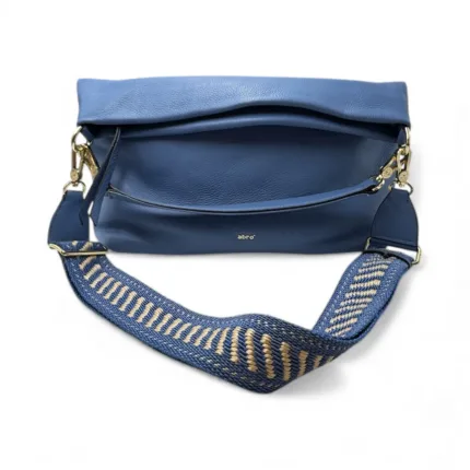 Borsa Abro Hobo KAIA in Pelle Azzurra con Tracolla