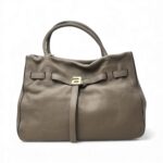 Borsa Abro Handbag JILL media in pelle Tortora con Tracolla art. 029917-46