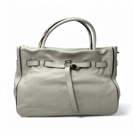 Borsa Abro Sac à main JILL big in pelle Bianca con Tracolla art. 029751-46