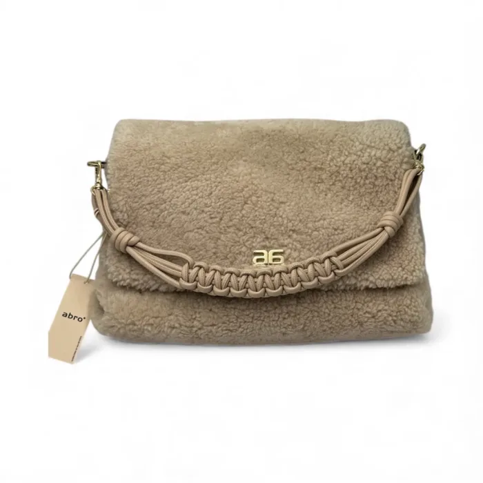 Borsa Abro Cross Body Bag POPPY Big in Teddy Beige con Tracolla art. 030931-91, foto 1 di 3
