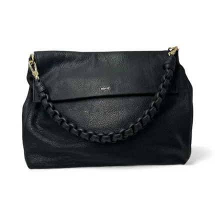 Borsa Abro Shoulder Bag KAIA media in pelle Nera con Tracolla