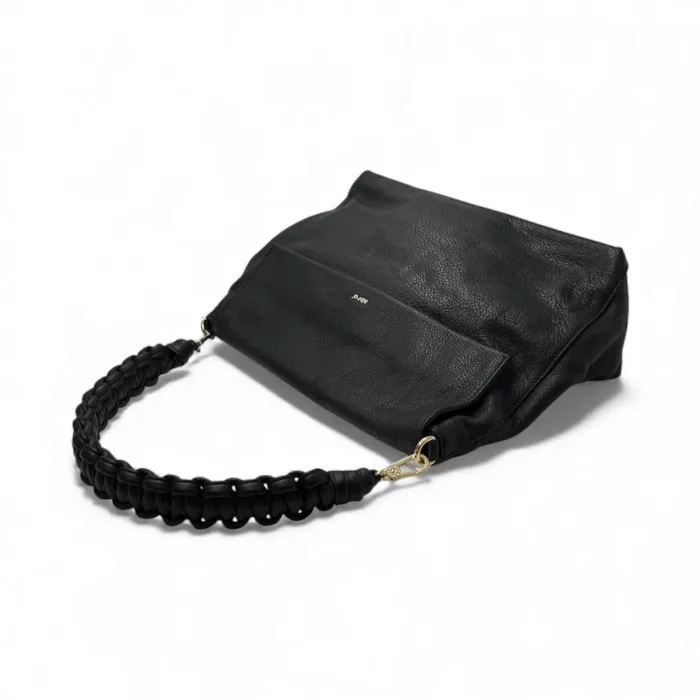Borsa Abro Shoulder Bag KAIA media in pelle Nera con Tracolla, foto 2 di 2