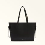 Borsa A Spalla Shopping Bag Furla In Pelle di Vitello Nera art. Ava WB02001 BX4329 3924S
