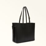 Borsa A Spalla Shopping Bag Furla In Pelle di Vitello Nera art. Ava WB02001 BX4329 3924S - immagine 3