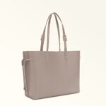 Borsa A Spalla Shopping Bag Furla In Pelle di Vitello Grigio Chiaro art. Ava WB02059 BX4329 4621S - immagine 3