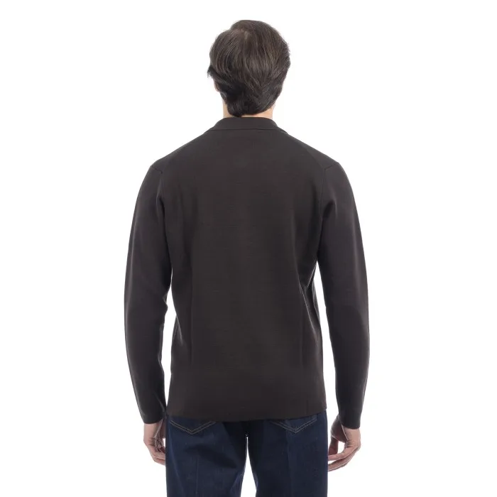 Bluson con Tasche in Lana Extrafine Merino Filippo De Laurentiis Marrone art. FJ1MLTP WM14M 280, foto 3 di 4