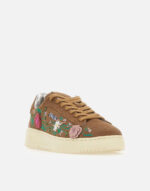 Sneakers Autry Dallas Donna in Camoscio Cuoio e Fiori art. ADLW EY01 - immagine 2