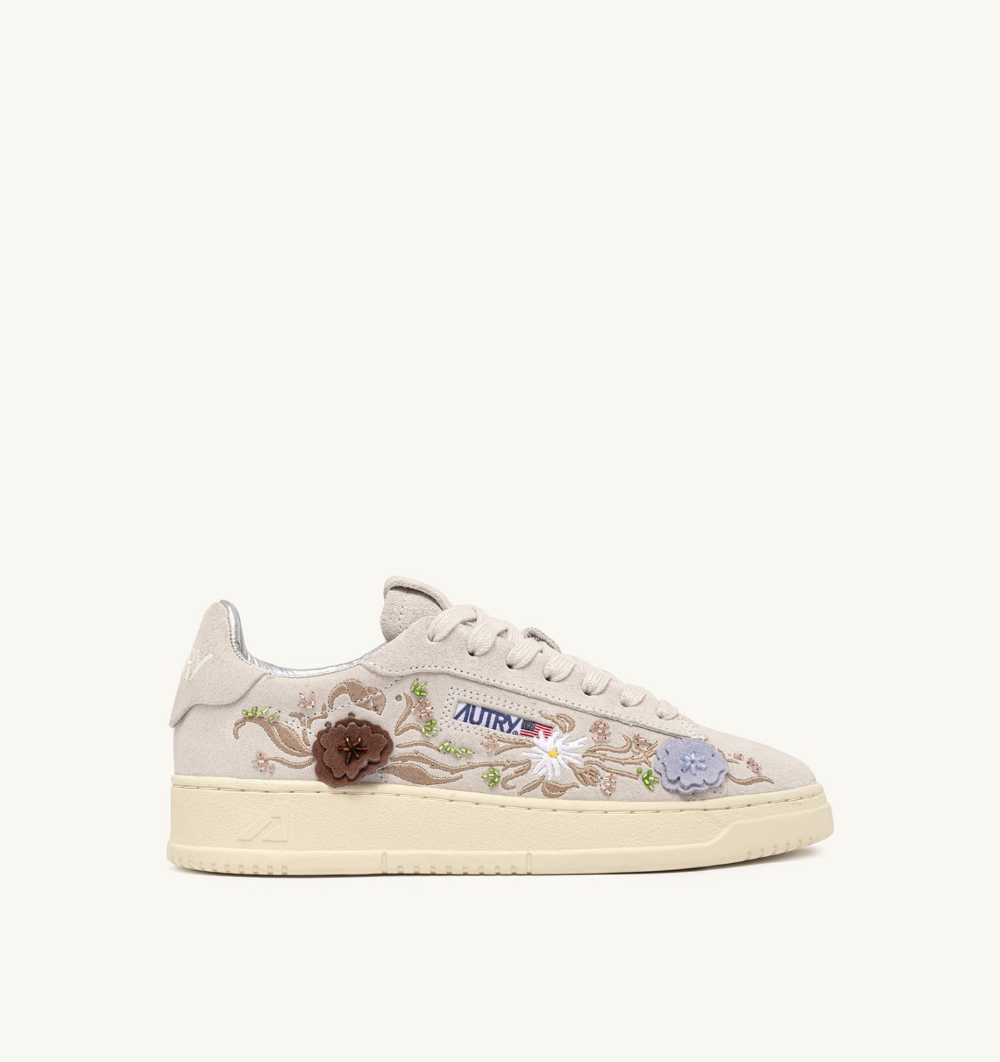 Sneakers Autry Dallas Donna in Camoscio Avorio e Fiori art. ADLW EY02 - immagine 1