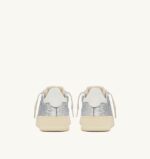 Sneakers Autry Dallas Donna con Paillettes Argento e Spoiler Bianco art. ADLW TI05 - immagine 3