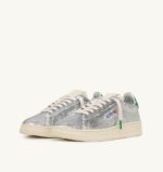 Sneakers Autry Dallas Donna con Paillettes Argento e Spoiler Verde art. ADLW TI01 - immagine 2