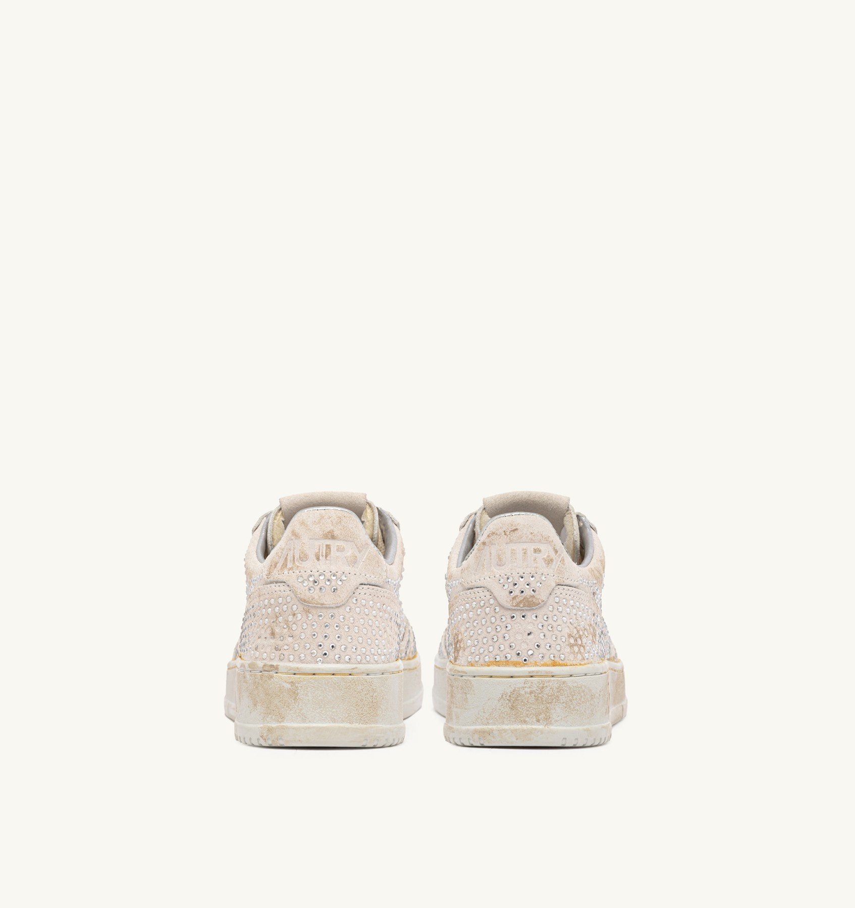 Sneakers Autry Donna In Camoscio Avorio con Strass art. AULW NA01 - immagine 3