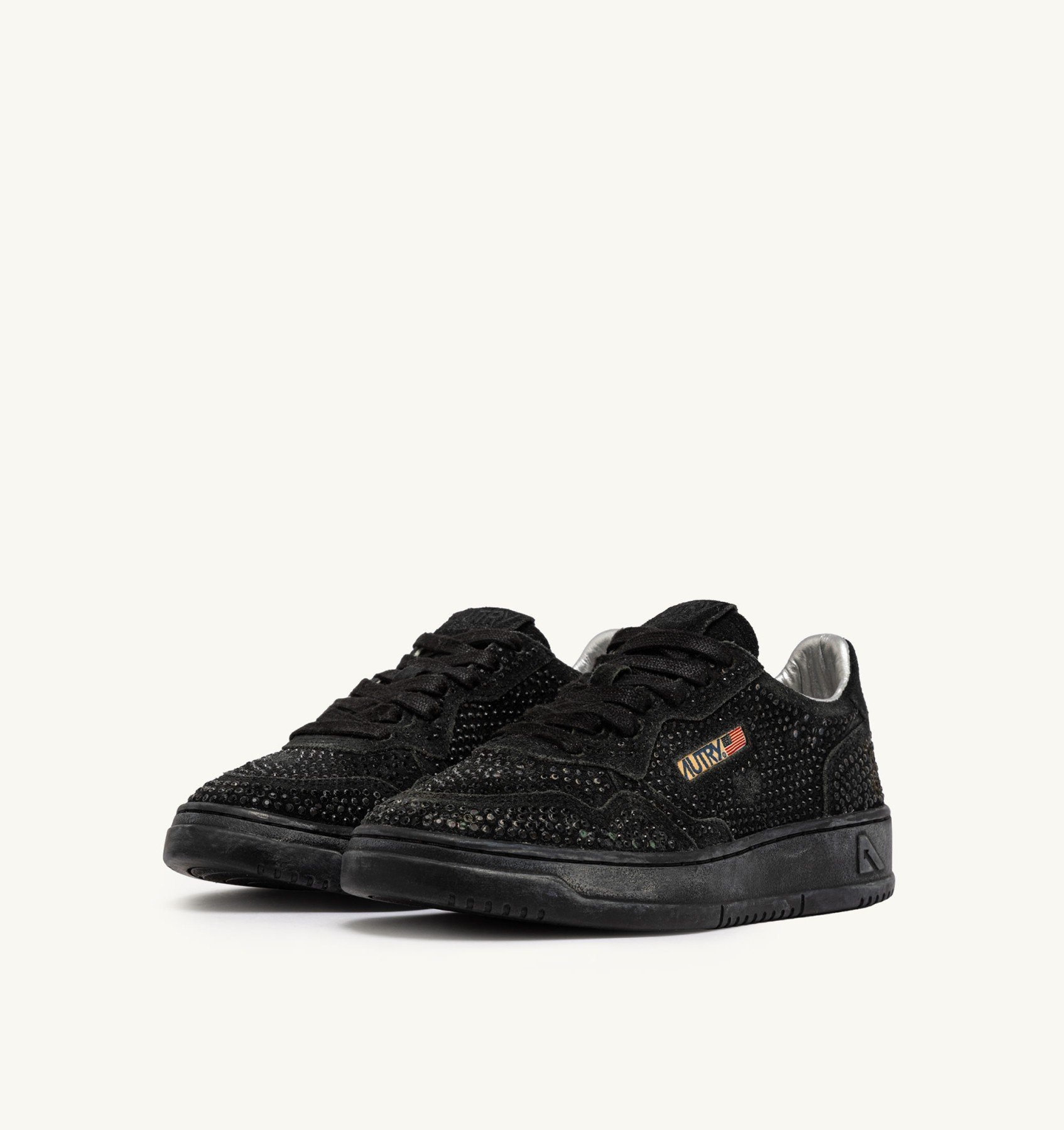 Sneakers Autry Donna In Camoscio Nero con Strass art. AULW NA02 - immagine 2