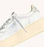Sneakers Autry Platform Donna in Pelle Bianca con Laccio Argento art. PTLW SW02 - immagine 4