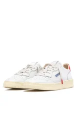 Sneakers Autry Donna In Pelle Bianca e Spolier Arancio art. AULW TB03 - immagine 3