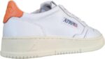 Sneakers Autry Donna in pelle Bianca con spoiler Arancione art. AULW LL26 - immagine 2