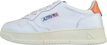 Sneakers Autry Donna in pelle Bianca con spoiler Arancione art. AULW LL26
