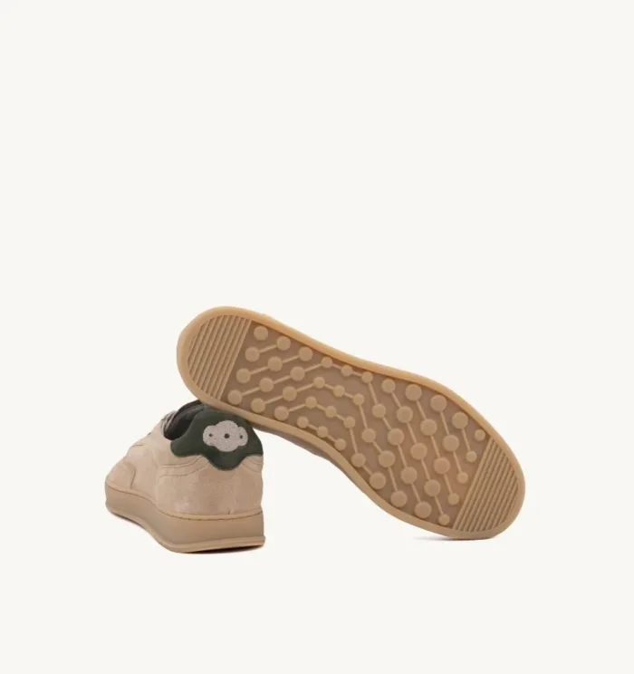 Sneakers Uomo Soldini In Pelle Scamosciata Beige Ecru Spoiler Abete art. Akira Amalfi, foto 3 di 4