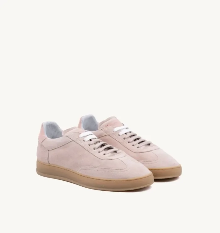 Sneakers Donna Soldini In Pelle Scamosciata Rosa Peonia Pig art. Akira Amalfi, foto 3 di 4