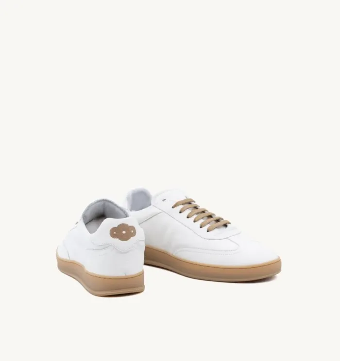 Sneakers Donna Soldini In Pelle Bianca Ricamo Taffy art. Akira Vieste, foto 2 di 4