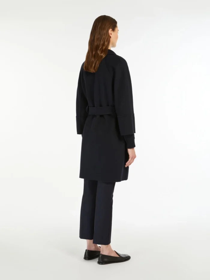 Cappotto 'S MaxMara in pura Lana cucito a Mano Blu  Art. Arona, foto 3 di 3
