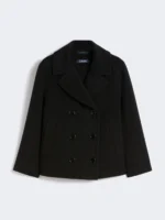 Giacca 'S MaxMara doppiopetto in pura Lana Nero Art. Elise