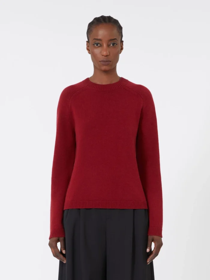 Maglia 'S MaxMara in Lana e Cachemere Rosso  Art. Damasco, foto 2 di 3