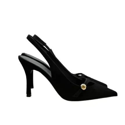 Slingback Furla in Camoscio Nero Tacco 10 cm art. YK87SFE-C10000
