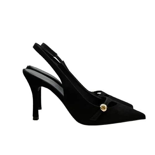 Slingback Furla in Camoscio Nero Tacco 10 cm art. YK87SFE-C10000, foto 1 di 5