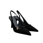 Slingback Furla in Camoscio Nero Tacco 10 cm art. YK87SFE-C10000 - immagine 2