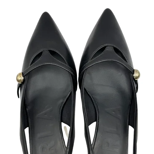 Slingback Furla in Nappa Nera Tacco 6 cm art. YK50SFE-X30000, foto 5 di 5