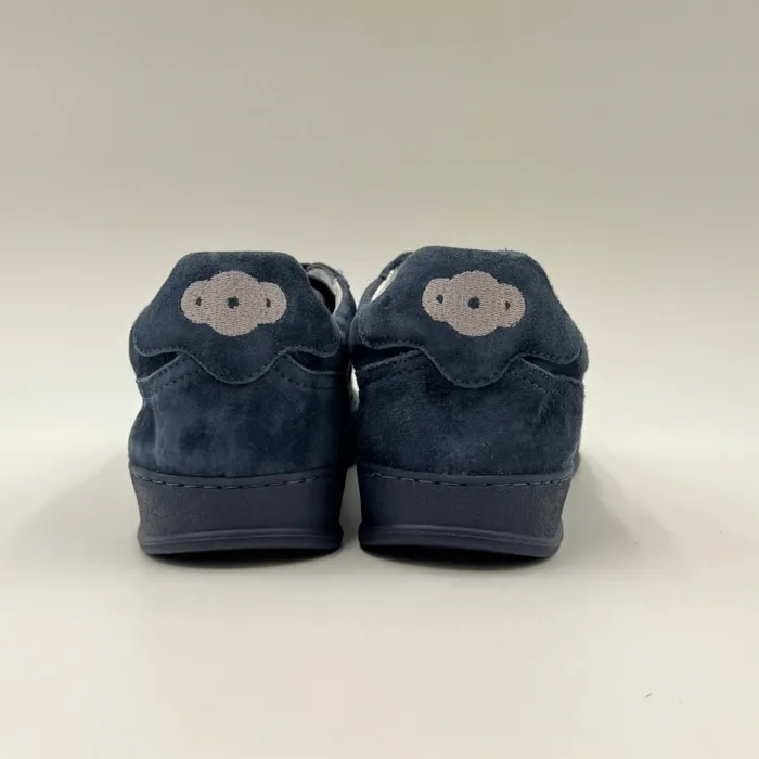 Sneakers Donna Soldini In Pelle Scamosciata Traforata Dark Blu art. Akira Amalfi Punzonato, foto 5 di 5
