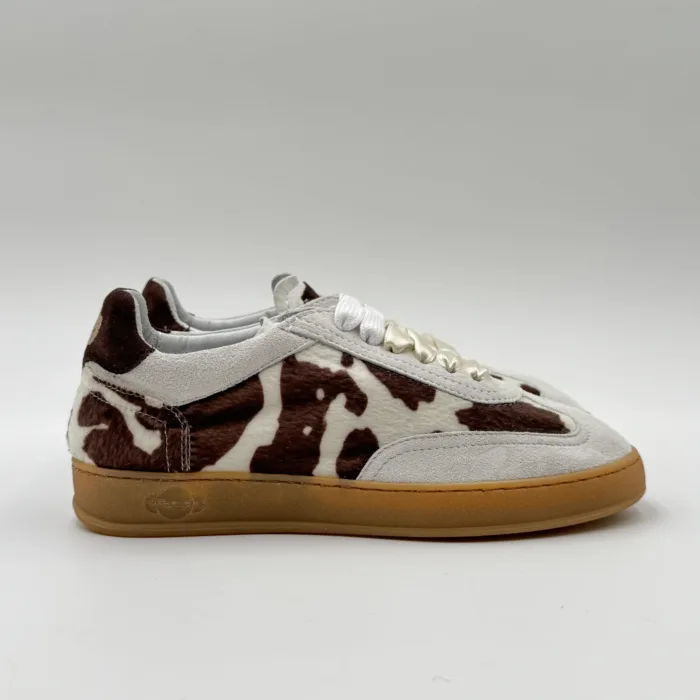 Sneakers Donna Soldini In Pelle Scamosciata Bianca e Cavallino Muccato art. Akira Amalfi/Cow, foto 1 di 5