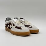 Sneakers Donna Soldini In Pelle Scamosciata Bianca e Cavallino Muccato art. Akira Amalfi/Cow - immagine 3
