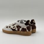 Sneakers Donna Soldini In Pelle Scamosciata Bianca e Cavallino Muccato art. Akira Amalfi/Cow - immagine 4