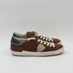 Sneakers Uomo Philippe Model  Paris Prsx in Camoscio Marrone e Spoiler Blu art. PRLU XS16