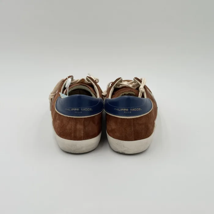Sneakers Uomo Philippe Model  Paris Prsx in Camoscio Marrone e Spoiler Blu art. PRLU XS16, foto 5 di 5
