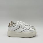 Sneakers Donna Furla in Pelle Bianca e Dettagli Dorati art. YK73NUA