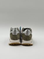 Sneakers Donna Philippe Model Tropez Haute in Camoscio Verde Militare e Spoiler Silver art. TKLD DM04 - immagine 6