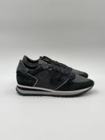 Sneakers Uomo Philippe Model Tropez in Pelle e Camoscio Nero cod. TZLU XI02