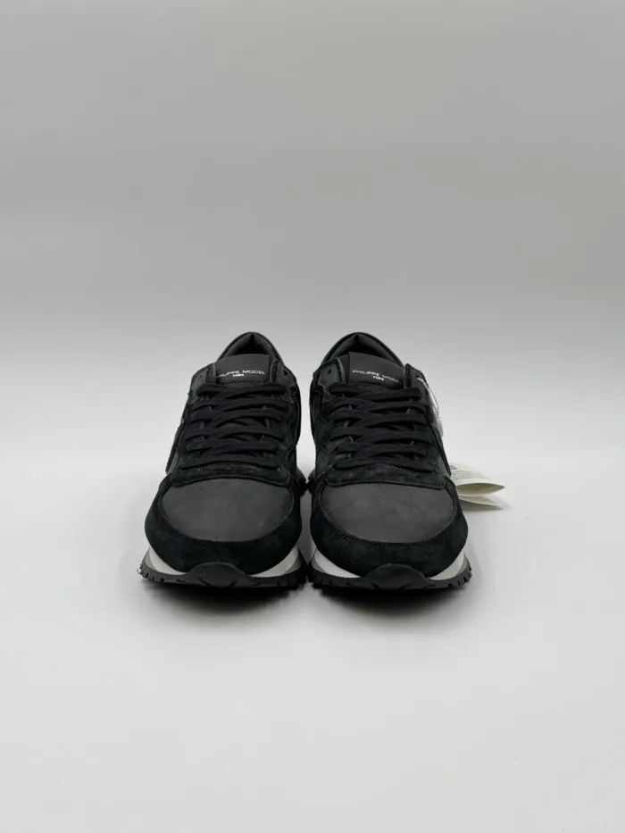Sneakers Uomo Philippe Model Tropez in Pelle e Camoscio Nero cod. TZLU XI02, foto 3 di 5