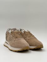Sneakers Donna Philippe Model Tropez Haute in Camoscio Beige e Spoiler Bronzoart. TKLD DM05 - immagine 3