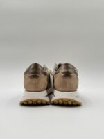Sneakers Donna Philippe Model Tropez Haute in Camoscio Beige e Spoiler Bronzoart. TKLD DM05 - immagine 4