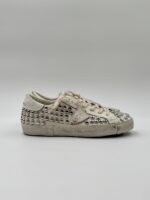 Sneakers Donna Paris Prsx Philippe Model in Pelle Bianca e Borchie art. PRLD SVG3