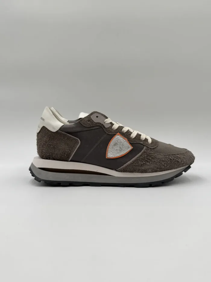 Sneakers Uomo Philippe Model Tropez Haute In Pelle e Camoscio Grigio art. TKLU DX02, foto 1 di 5
