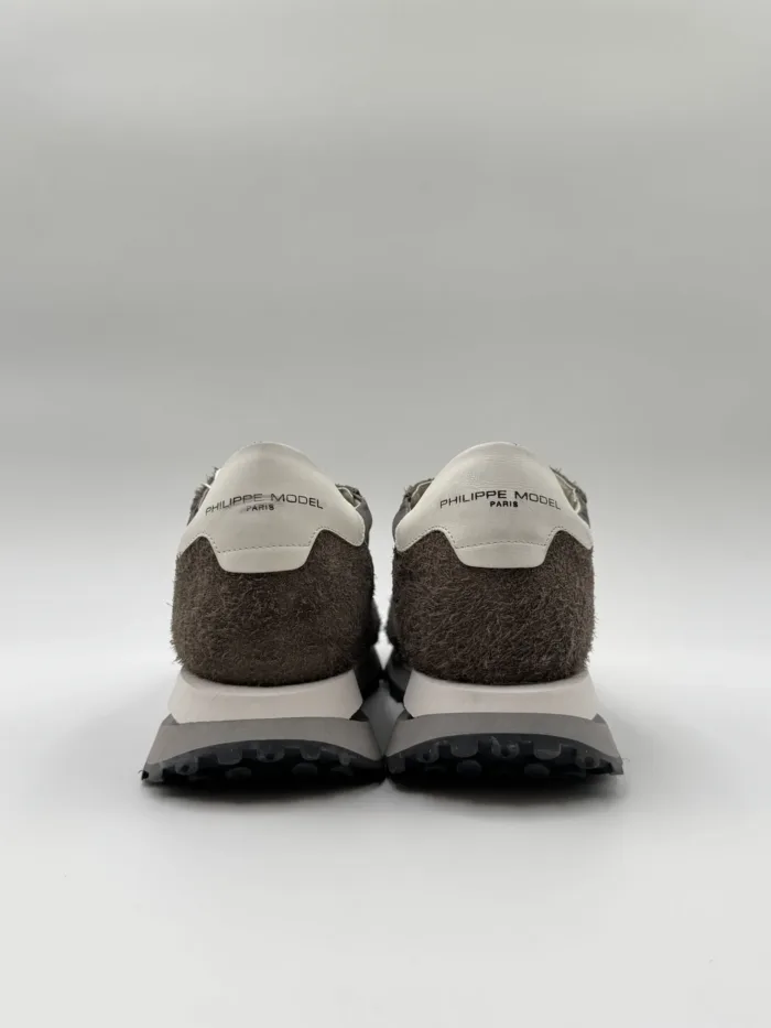 Sneakers Uomo Philippe Model Tropez Haute In Pelle e Camoscio Grigio art. TKLU DX02, foto 5 di 5